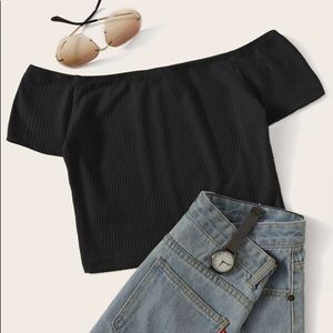 Off the shoulder crop top